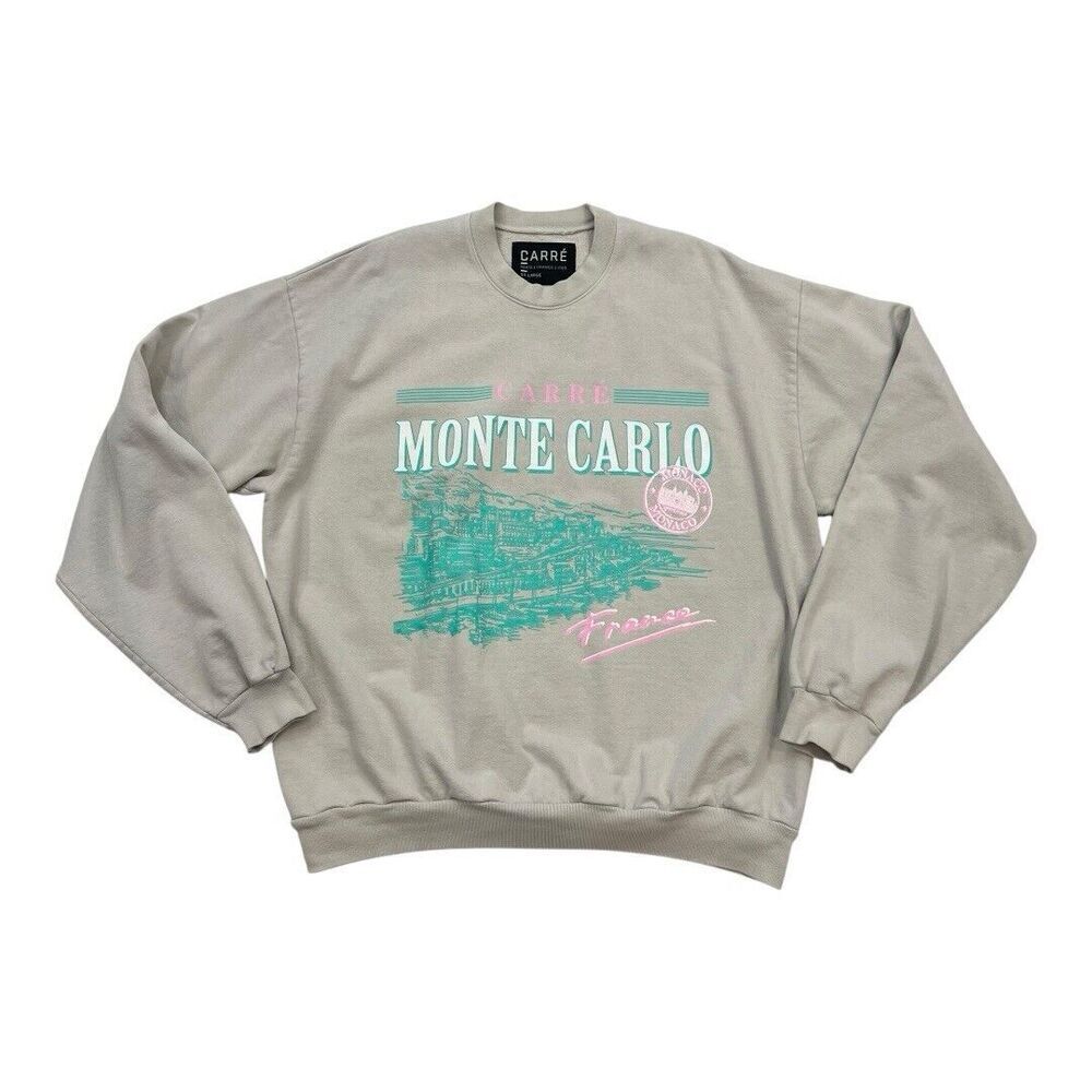 Carre Mens Size XXL Monte Carlo Crewneck Tan Sweatshirt